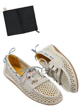 Lili Curia Mara Knit Boat Shoe LC61031-411 in White
